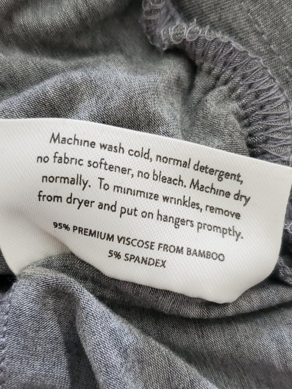 Cozy Earth Bamboo Stretch-Knit Long Sleeve Grey Pajama Set Medium Tall - NWT - Picture 14 of 15